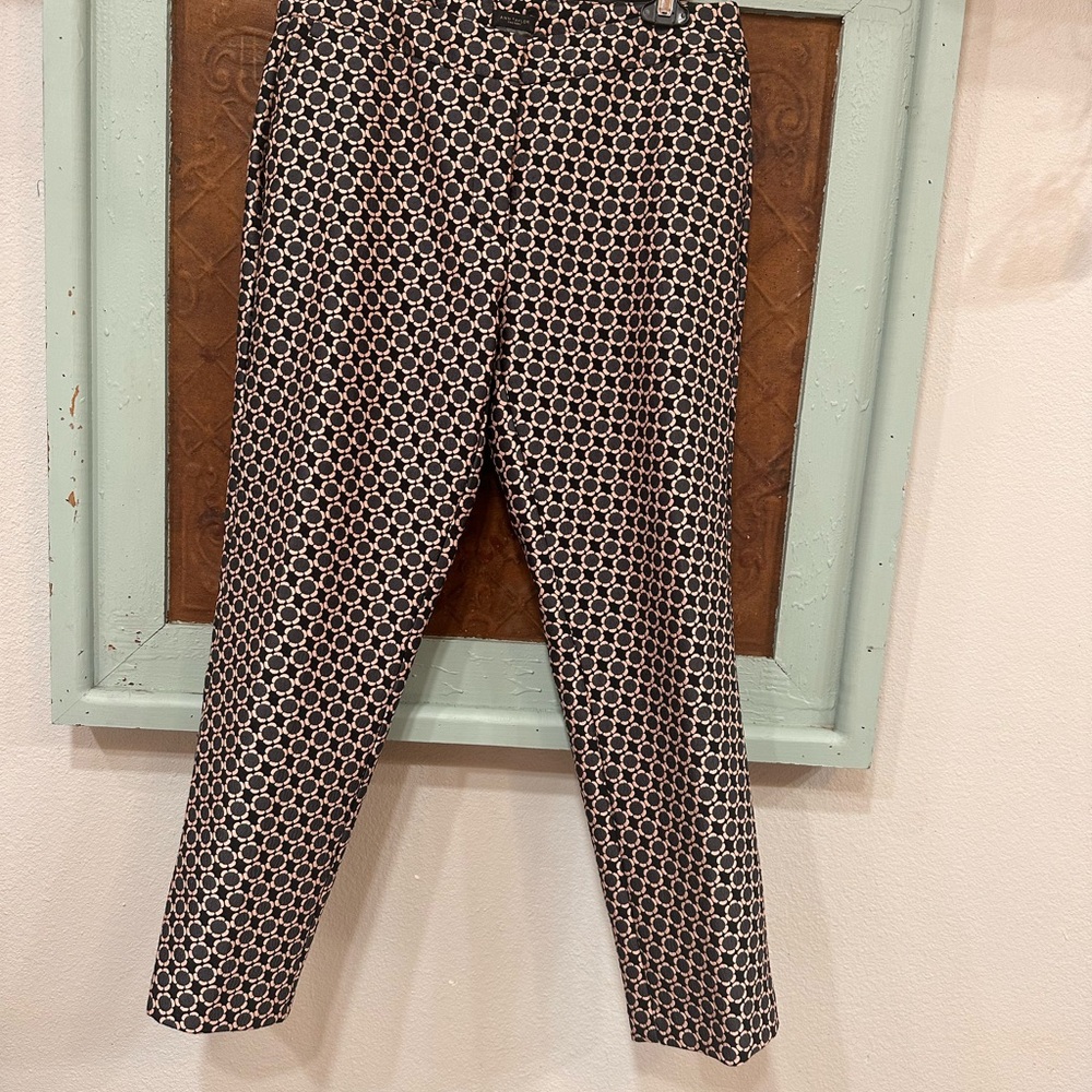 2 for $20! Ann Taylor Blue and White Geometric Dress Pants